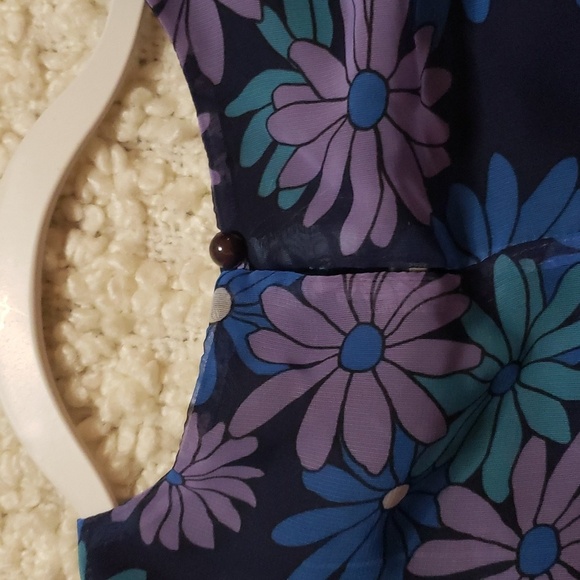 90s prima dona women's floral sleeveless dress medium - Picture 8 of 9